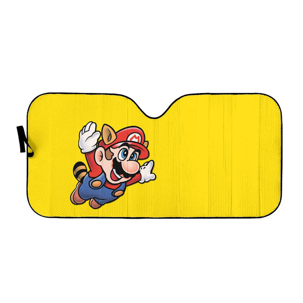 Raccoon Mario Auto Sun Shade