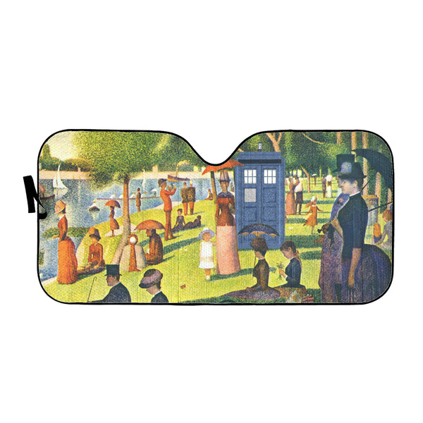 TARDIS on the Island of La Grande Jatte Auto Sun Shade