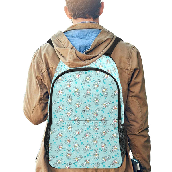 Wish Bear Pattern Classic Backpack with Side Pockets