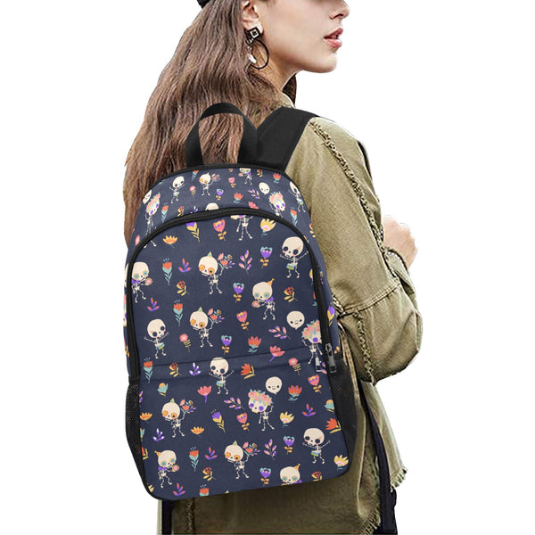 Dia Des Muertos Skeletons Classic Backpack with Side Pockets