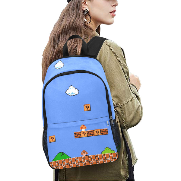 Mario Brothers Classic Backpack with Side Pockets