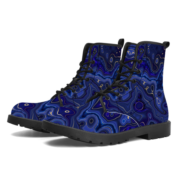 Lapis Lazuli Vegan Leather Boots